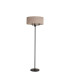Banyan 3 Light Switched Floor Lamp With 50cm x 20cm Dual Faux Silk Fabric Shade Matt Black/Nude Beige-4