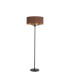 Banyan 3 Light Switched Floor Lamp With 50cm x 20cm Dual Faux Silk Fabric Shade Matt Black/Raw Cocoa-1