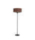Banyan 3 Light Switched Floor Lamp With 50cm x 20cm Dual Faux Silk Fabric Shade Matt Black/Raw Cocoa-4