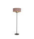 Banyan 3 Light Switched Floor Lamp With 50cm x 20cm Dual Faux Silk Fabric Shade Matt Black/Taupe-1