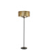 Banyan 3 Light Switched Floor Lamp With 50cm x 20cm Gold Leaf Shade Matt Black/Gold Leaf-1