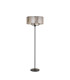 Banyan 3 Light Switched Floor Lamp With 50cm x 20cm Silver Leaf Shade Matt Black/Silver Leaf-1