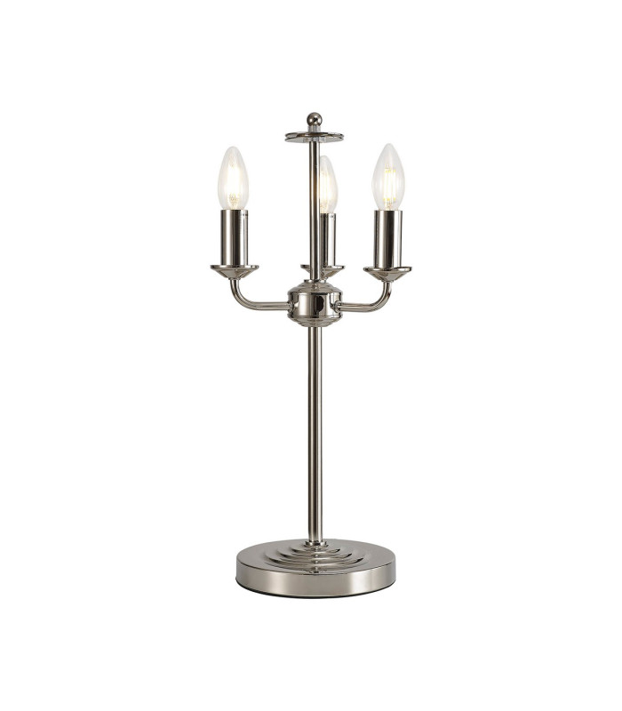 Banyan 3 Light Switched Table Lamp Without Shade E14 Polished Nickel-1