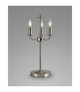 Banyan 3 Light Switched Table Lamp Without Shade E14 Polished Nickel-2