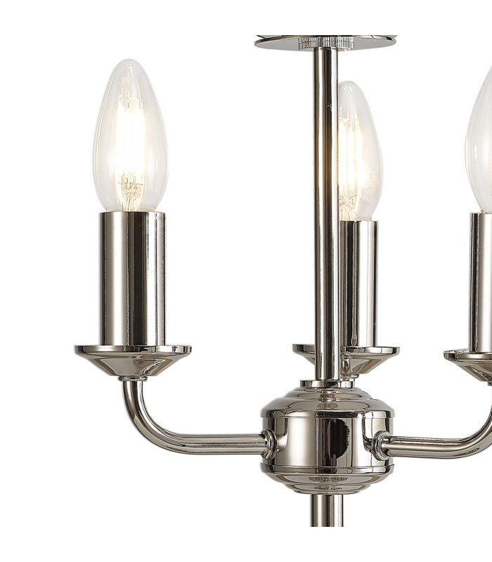 Banyan 3 Light Switched Table Lamp Without Shade E14 Polished Nickel-6