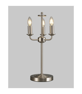 Banyan 3 Light Switched Table Lamp Without Shade E14 Satin Nickel-2