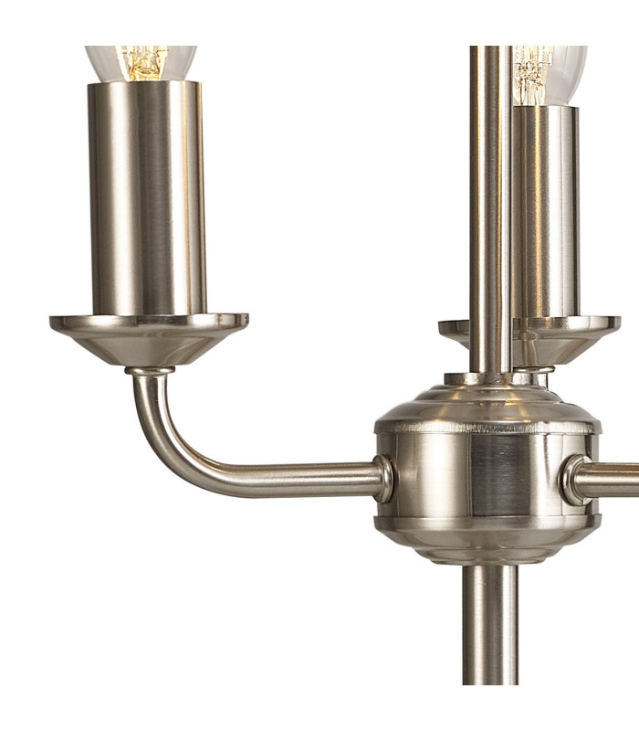 Banyan 3 Light Switched Table Lamp Without Shade E14 Satin Nickel-6