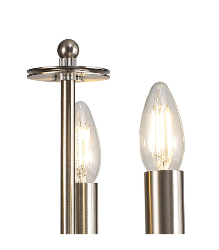 Banyan 3 Light Switched Table Lamp Without Shade E14 Satin Nickel-7