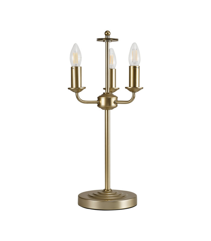 Banyan 3 Light Switched Table Lamp Without Shade E14 Champagne Gold-4