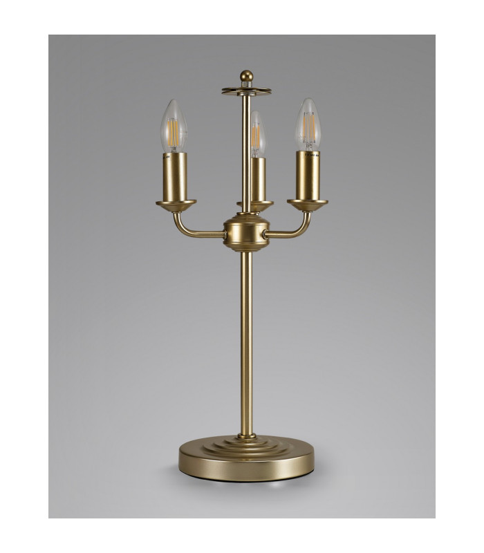 Banyan 3 Light Switched Table Lamp Without Shade E14 Champagne Gold-8