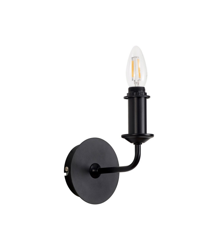 Banyan Switched Wall Lamp Without Shade E14 Matt Black-2