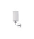 Banyan Switched Wall Lamp E14 Polished Chrome With 12cm Faux Silk Shade White-4