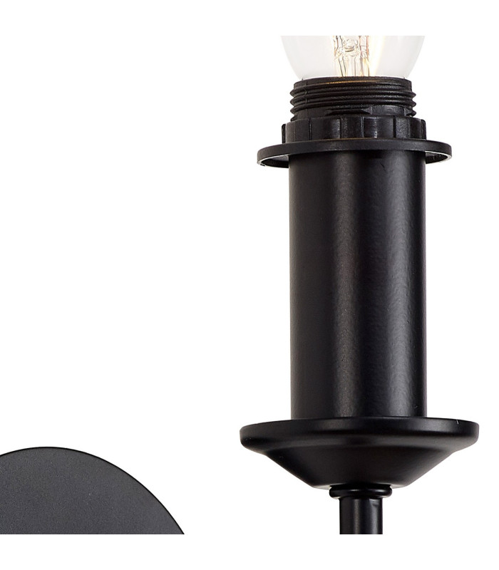 Banyan Switched Wall Lamp Without Shade E14 Matt Black-5