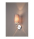 Banyan Switched Wall Lamp E14 Polished Chrome With 12cm Faux Silk Shade Grey-2