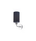 Banyan Switched Wall Lamp E14 Polished Chrome With 12cm Faux Silk Shade Black-4