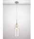 Tube Ceiling Pendant 1 Light E27 White, Clear Glass - 2