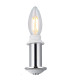 Banyan Switched Wall Lamp E14 Polished Chrome With 12cm Faux Silk Shade Black-6