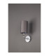 Banyan Switched Wall Lamp E14 Polished Chrome With 12cm Faux Silk Shade Grey-11