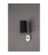 Banyan Switched Wall Lamp E14 Polished Chrome With 12cm Faux Silk Shade Black-11