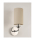 Banyan Switched Wall Lamp E14 Polished Chrome With 12cm Faux Silk Shade Ivory Pearl/White Laminate-11