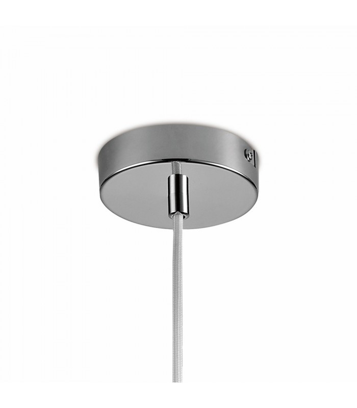 Tube Ceiling Pendant 1 Light E27 White, Clear Glass - 7