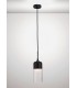 Tube Ceiling Pendant 1 Light E27 Black, Clear Glass - 2