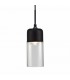 Tube Ceiling Pendant 1 Light E27 Black, Clear Glass - 4