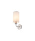 Banyan Switched Wall Lamp E14 Satin Nickel With 12cm Faux Silk Shade White-1
