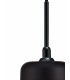 Tube Ceiling Pendant 1 Light E27 Black, Clear Glass - 6