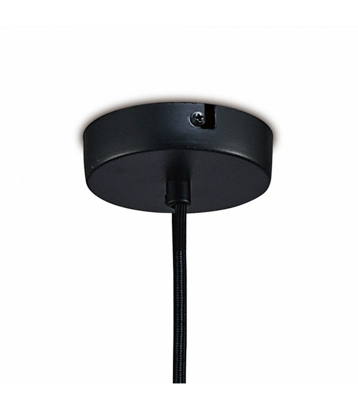 Tube Ceiling Pendant 1 Light E27 Black, Clear Glass - 7