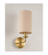 Banyan Switched Wall Lamp E14 Antique Brass With 12cm Dual Faux Silk Shade Nude Beige/Moonlight-11