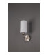 Banyan Switched Wall Lamp E14 Satin Nickel With 12cm Faux Silk Shade White-11