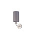 Banyan Switched Wall Lamp E14 Satin Nickel With 12cm Faux Silk Shade Grey-4