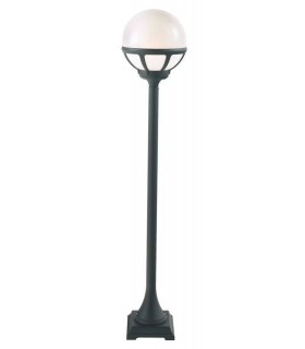 1 Light Outdoor Bollard Lantern Black, Opal IP54, E27 - 1