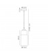 Tube Ceiling Pendant 1 Light E27 Polished Chrome, Clear Glass - 3