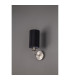 Banyan Switched Wall Lamp E14 Satin Nickel With 12cm Faux Silk Shade Black-11
