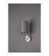 Banyan Switched Wall Lamp E14 Satin Nickel With 12cm Faux Silk Shade Grey-11