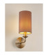 Banyan Switched Wall Lamp E14 Satin Nickel With 12cm Dual Faux Silk Shade Taupe/Halo Gold-2