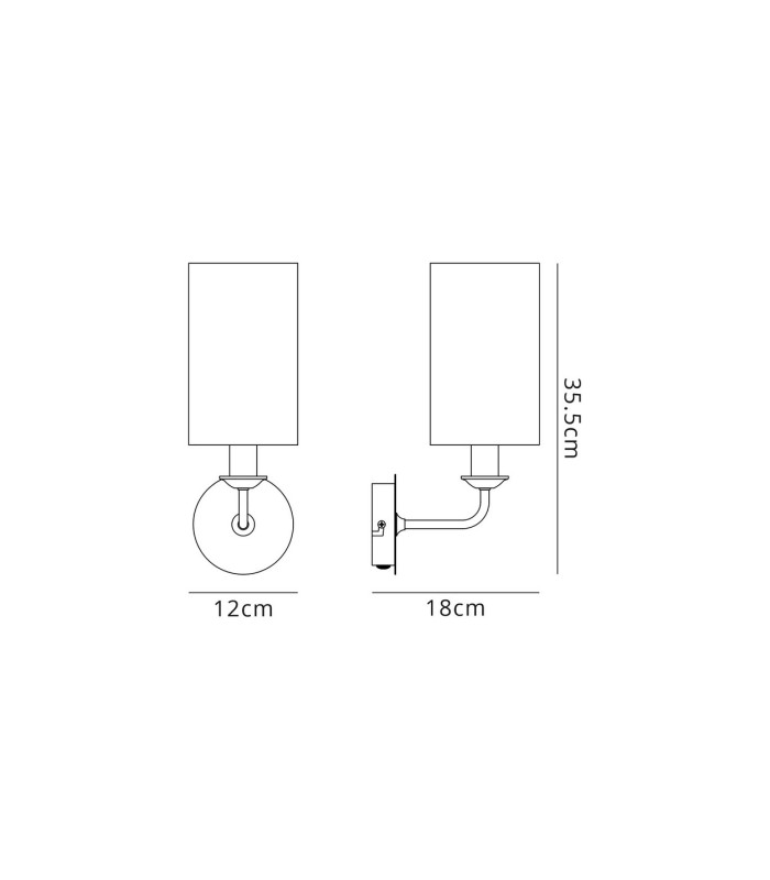 Banyan Switched Wall Lamp E14 Satin Nickel With 12cm Dual Faux Silk Shade Nude Beige/Moonlight-3