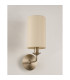 Banyan Switched Wall Lamp E14 Satin Nickel With 12cm Faux Silk Shade Ivory Pearl/White Laminate-11