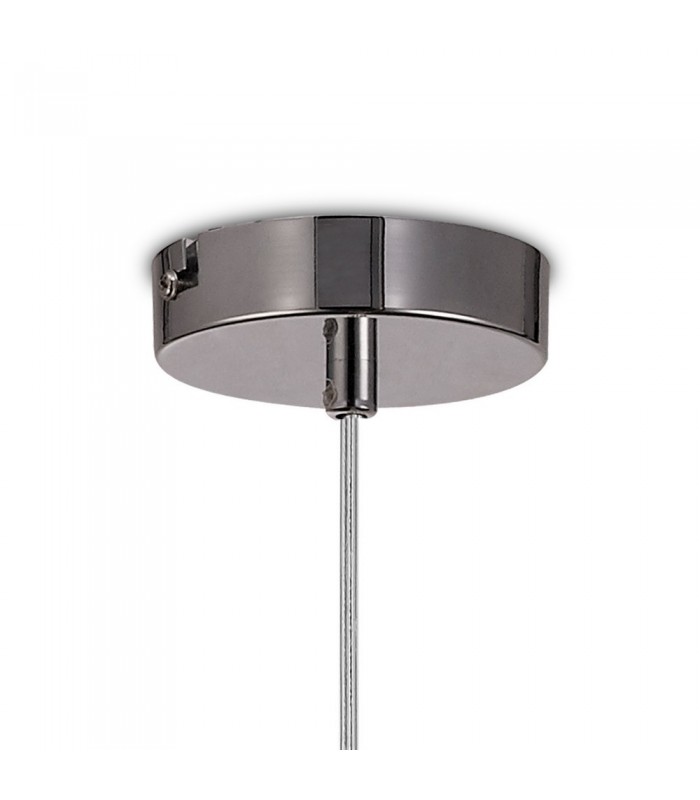 Tube Ceiling Pendant 1 Light E27 Polished Chrome, Clear Glass - 7