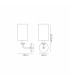 Banyan Switched Wall Lamp With 12cm x 20cm Faux Silk Fabric Shade Champagne Gold/White-3