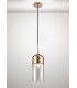 Tube Ceiling Pendant 1 Light E27 Bronze, Clear Glass - 2