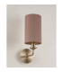 Banyan Switched Wall Lamp E14 Satin Nickel With 12cm Dual Faux Silk Shade Taupe/Halo Gold-11