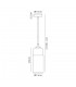 Tube Ceiling Pendant 1 Light E27 Bronze, Clear Glass - 3