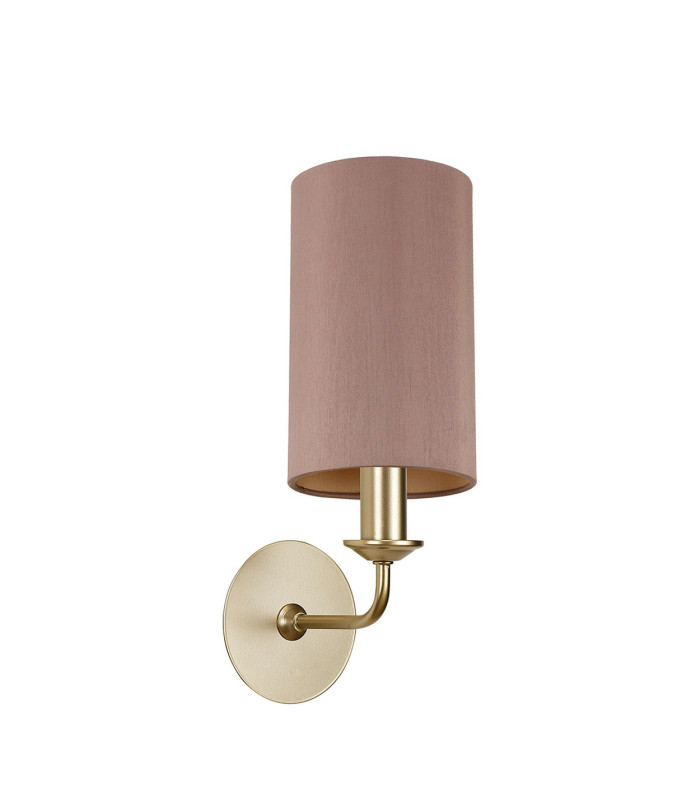 Banyan Switched Wall Lamp With 12cm x 20cm Dual Faux Silk Fabric Shade Champagne Gold/Taupe-4
