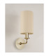 Banyan Switched Wall Lamp With 12cm x 20cm Faux Silk Fabric Shade Champagne Gold/Ivory Pearl-11