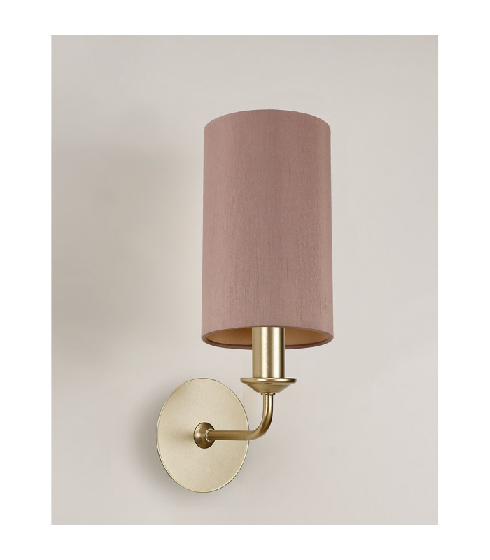 Banyan Switched Wall Lamp With 12cm x 20cm Dual Faux Silk Fabric Shade Champagne Gold/Taupe-11