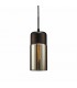 Tube Ceiling Pendant 1 Light E27 Polished Chrome, Black, Smoke Glass - 4