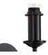 Banyan Switched Wall Lamp With 12cm x 20cm Faux Silk Fabric Shade Matt Black/Grey-7